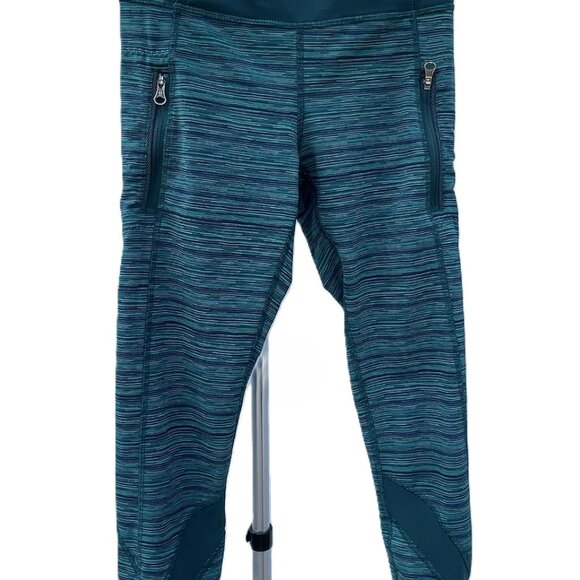 Lululemon Inspire 25" Legging Size 4 Cyber Jungle Hero Blue/Deep Green - Picture 11 of 11